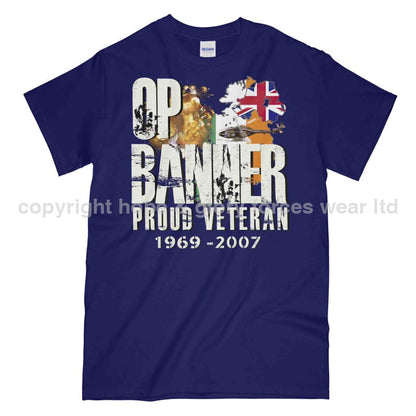 OP Banner Proud Veteran Printed T-Shirt - Precision Military Emblems