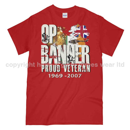OP Banner Proud Veteran Printed T-Shirt - Precision Military Emblems