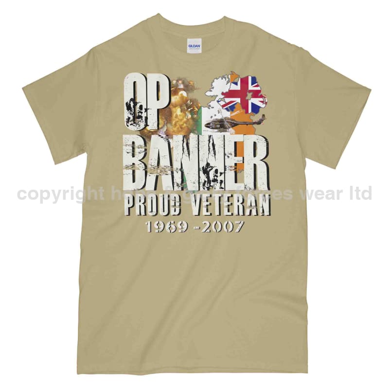 OP Banner Proud Veteran Printed T-Shirt - Precision Military Emblems