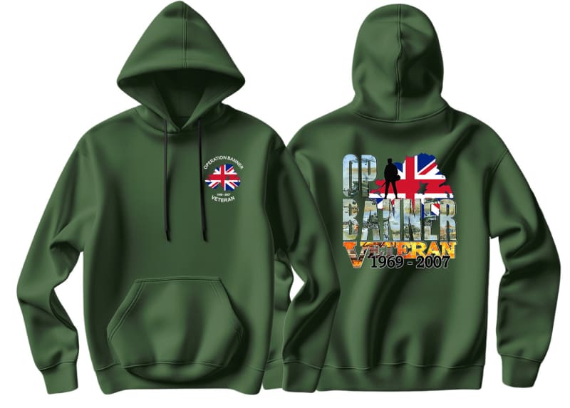 OP Banner Veteran Battle Scars Double Side Printed Hoodie - Precision Military Emblems