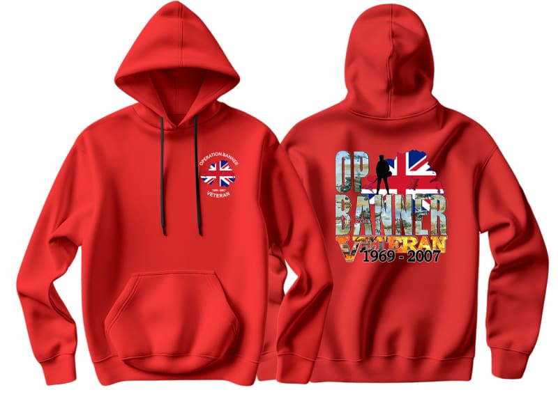 OP Banner Veteran Battle Scars Double Side Printed Hoodie - Precision Military Emblems
