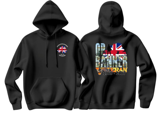 OP Banner Veteran Battle Scars Double Side Printed Hoodie - Precision Military Emblems