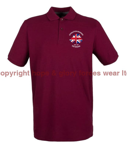 OP BANNER VETERAN Embroidered Polo Shirt - Precision Military Emblems