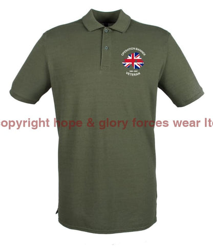 OP BANNER VETERAN Embroidered Polo Shirt - Precision Military Emblems