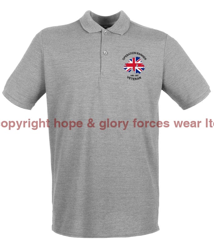 OP BANNER VETERAN Embroidered Polo Shirt - Precision Military Emblems