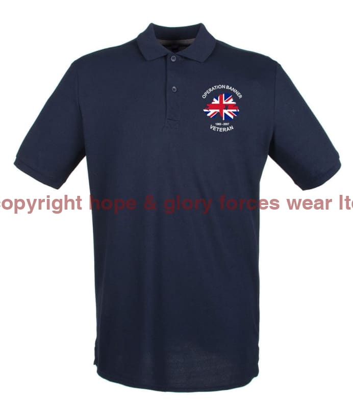OP BANNER VETERAN Embroidered Polo Shirt - Precision Military Emblems
