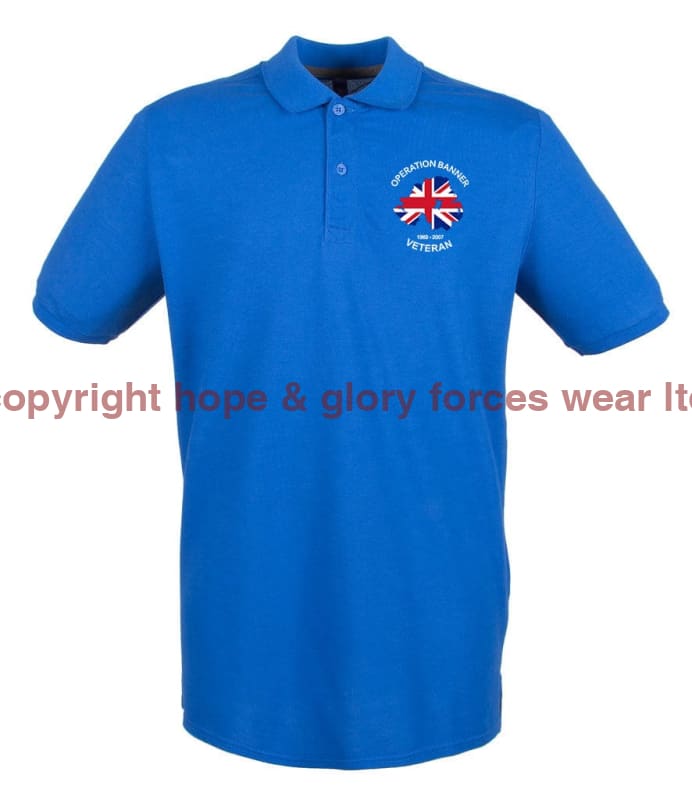 OP BANNER VETERAN Embroidered Polo Shirt - Precision Military Emblems