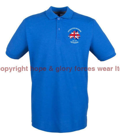 OP BANNER VETERAN Embroidered Polo Shirt - Precision Military Emblems