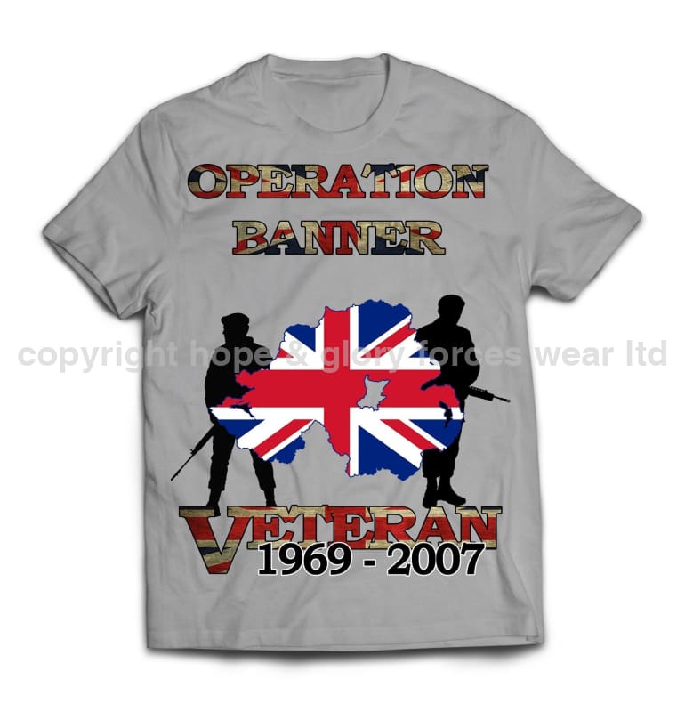 OP Banner Veteran Printed T-Shirt - Precision Military Emblems