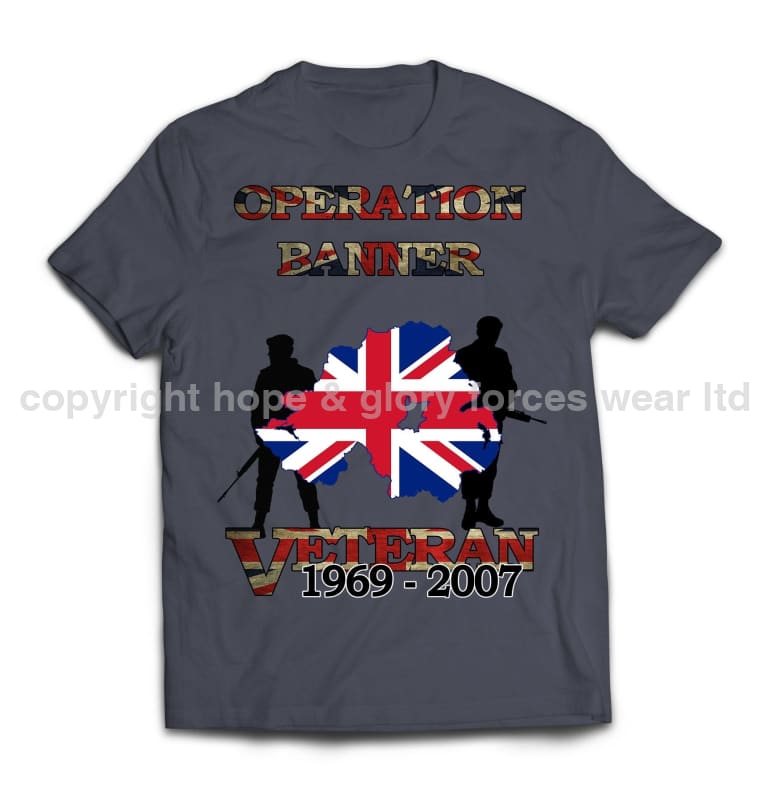 OP Banner Veteran Printed T-Shirt - Precision Military Emblems