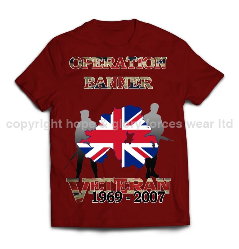 OP Banner Veteran Printed T-Shirt - Precision Military Emblems