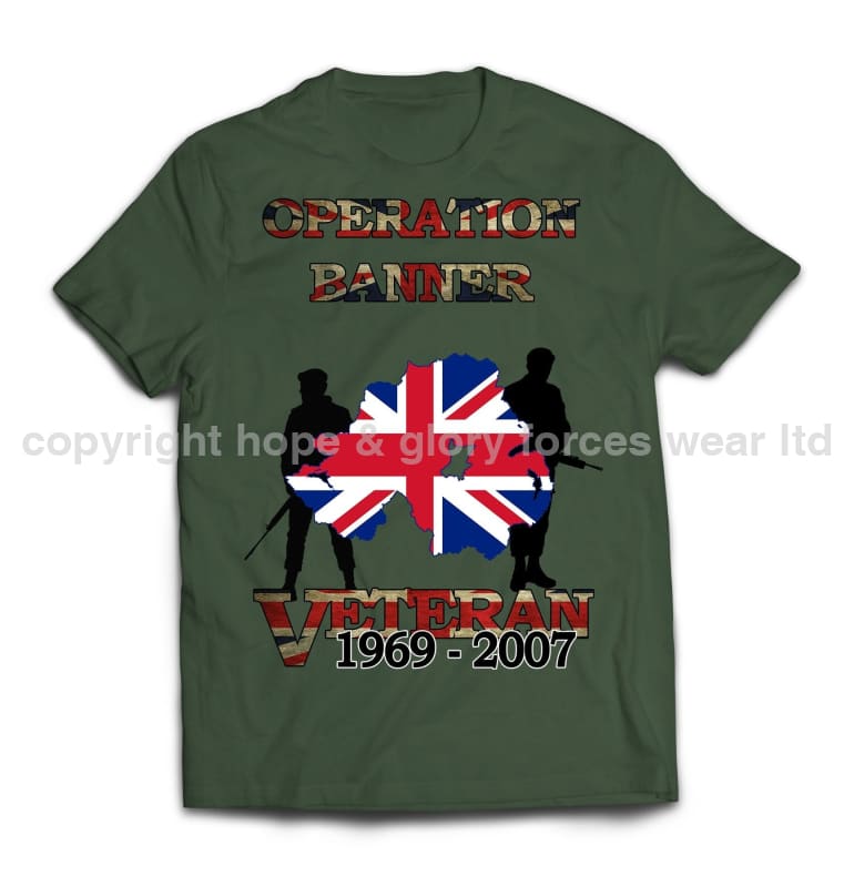 OP Banner Veteran Printed T-Shirt - Precision Military Emblems