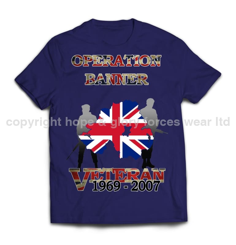 OP Banner Veteran Printed T-Shirt - Precision Military Emblems