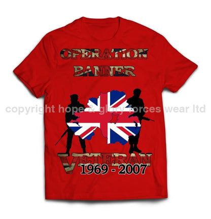 OP Banner Veteran Printed T-Shirt - Precision Military Emblems