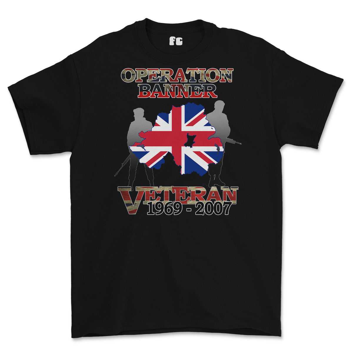 OP Banner Veteran Printed T-Shirt - Precision Military Emblems