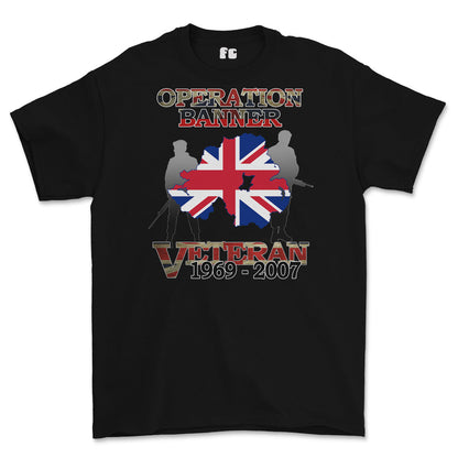 OP Banner Veteran Printed T-Shirt - Precision Military Emblems