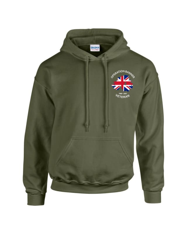 OP Banner Veterans Embroidered Hoodie - Precision Military Emblems