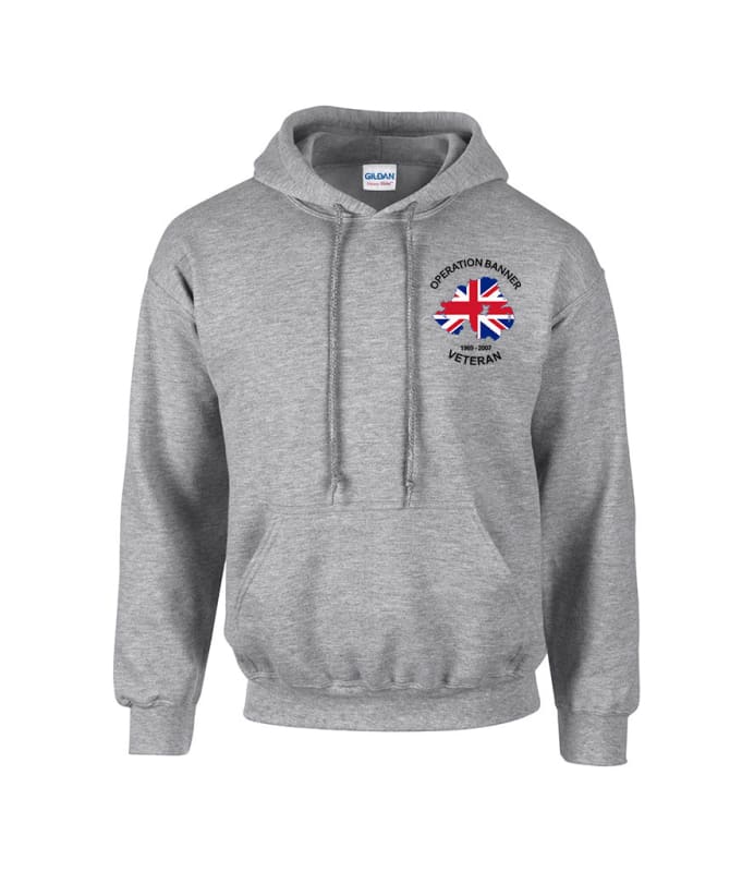 OP Banner Veterans Embroidered Hoodie - Precision Military Emblems