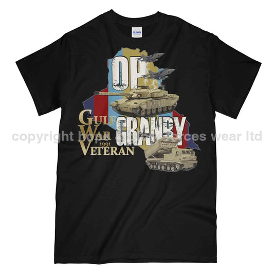 OP Granby Gulf War Veteran Printed T-Shirt - Precision Military Emblems
