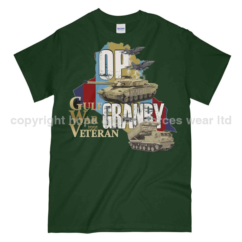 OP Granby Gulf War Veteran Printed T-Shirt - Precision Military Emblems