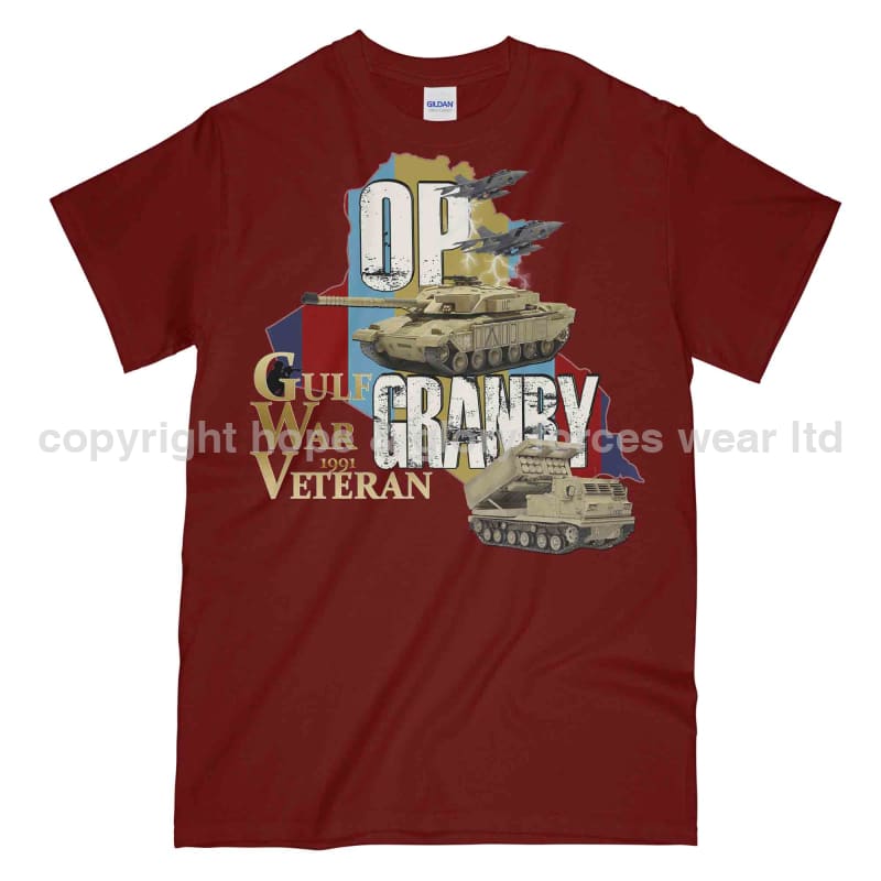 OP Granby Gulf War Veteran Printed T-Shirt - Precision Military Emblems