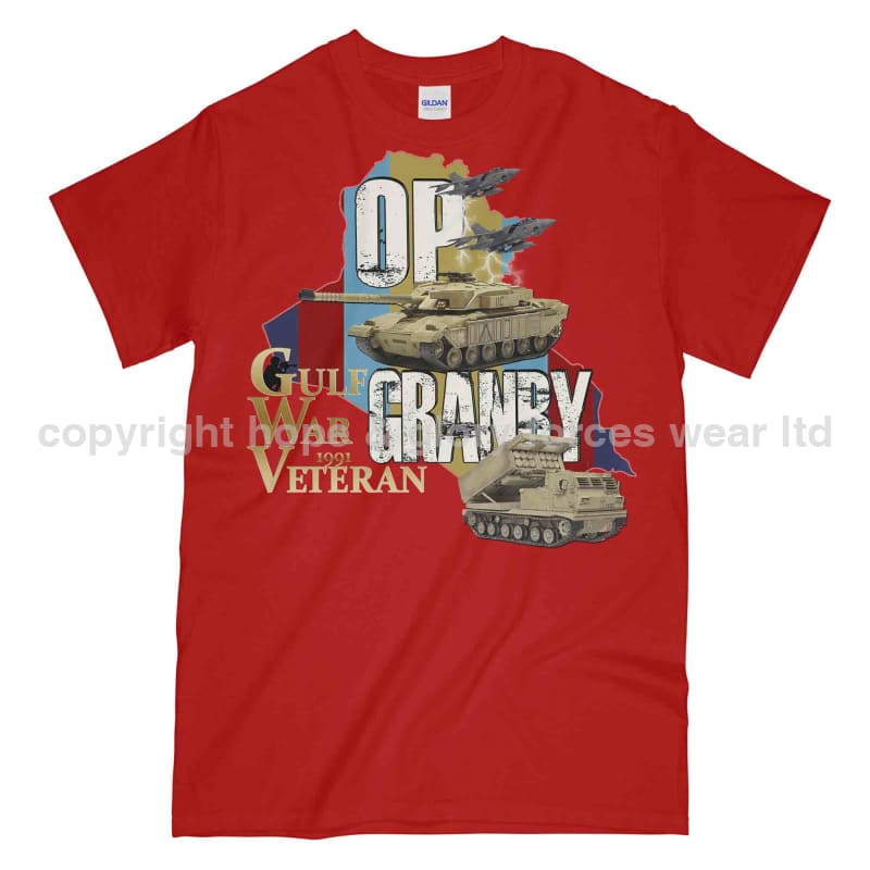 OP Granby Gulf War Veteran Printed T-Shirt - Precision Military Emblems