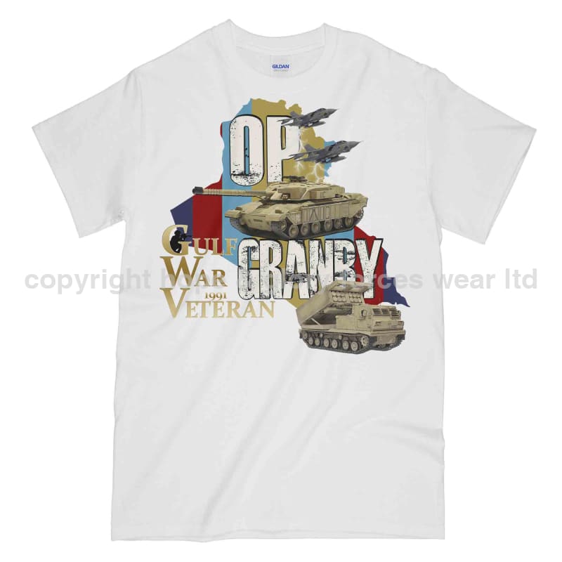 OP Granby Gulf War Veteran Printed T-Shirt - Precision Military Emblems