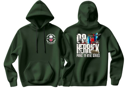 OP Herrick Afghanistan War Veteran Double Side Printed Hoodie - Precision Military Emblems