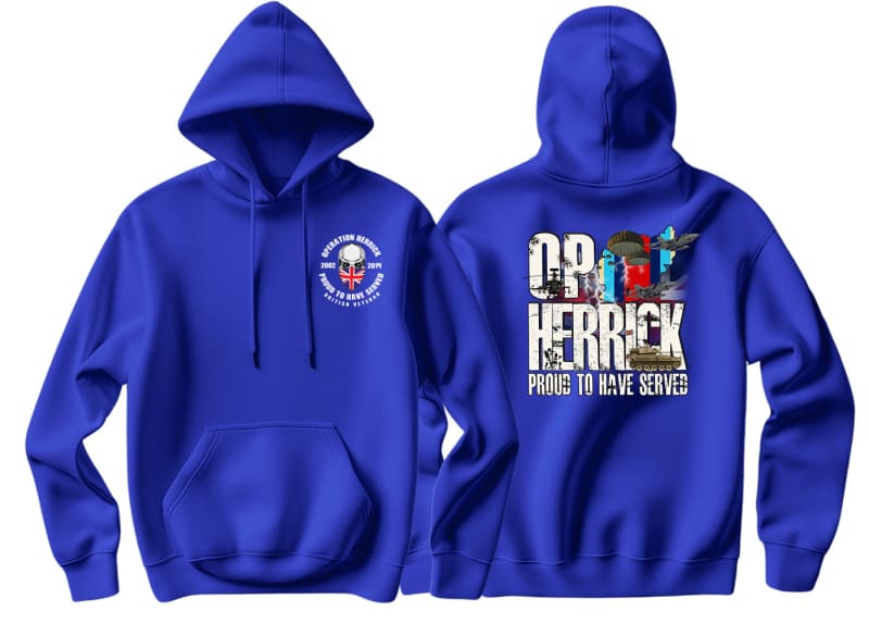 OP Herrick Afghanistan War Veteran Double Side Printed Hoodie - Precision Military Emblems