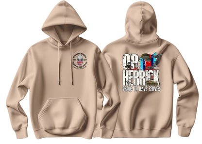OP Herrick Afghanistan War Veteran Double Side Printed Hoodie - Precision Military Emblems