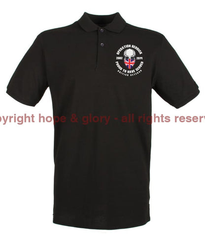 OP HERRICK Afghanistan War Veteran Embroidered Pique Polo Shirt - Precision Military Emblems