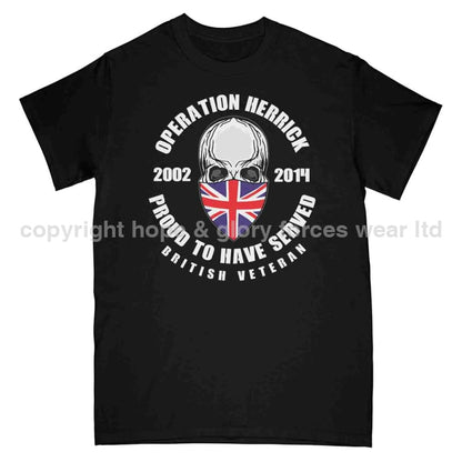 OP Herrick Afghanistan War Veteran Full Frontal Printed T-Shirt - Precision Military Emblems