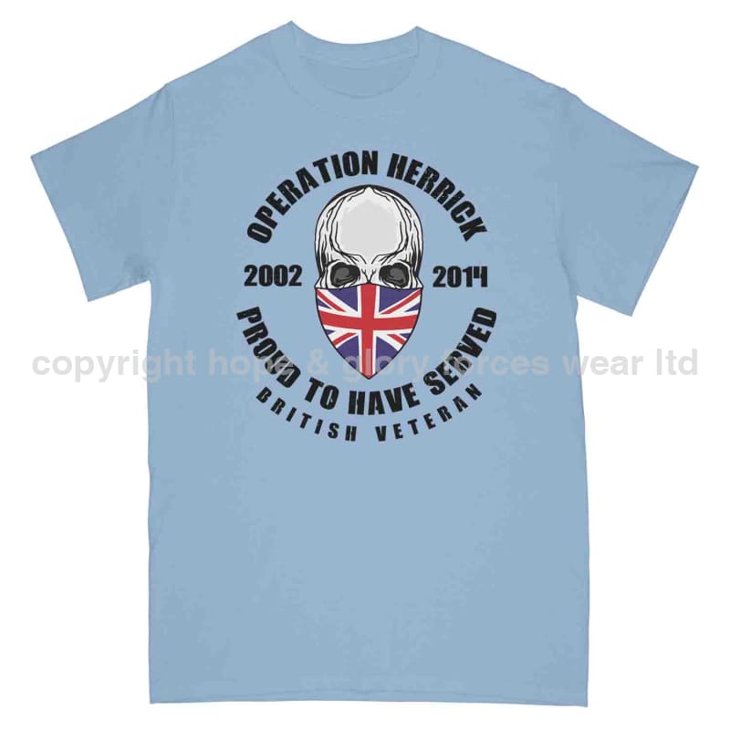 OP Herrick Afghanistan War Veteran Full Frontal Printed T-Shirt - Precision Military Emblems