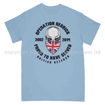 OP Herrick Afghanistan War Veteran Full Frontal Printed T-Shirt - Precision Military Emblems