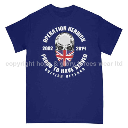 OP Herrick Afghanistan War Veteran Full Frontal Printed T-Shirt - Precision Military Emblems