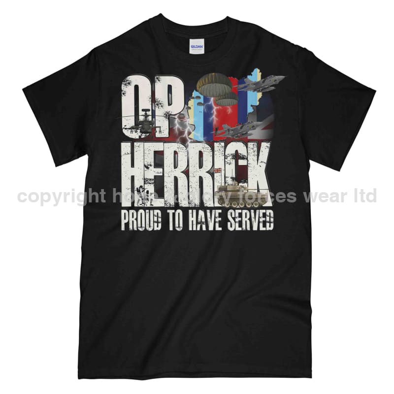 OP Herrick Afghanistan War Veteran Printed T-Shirt - Precision Military Emblems