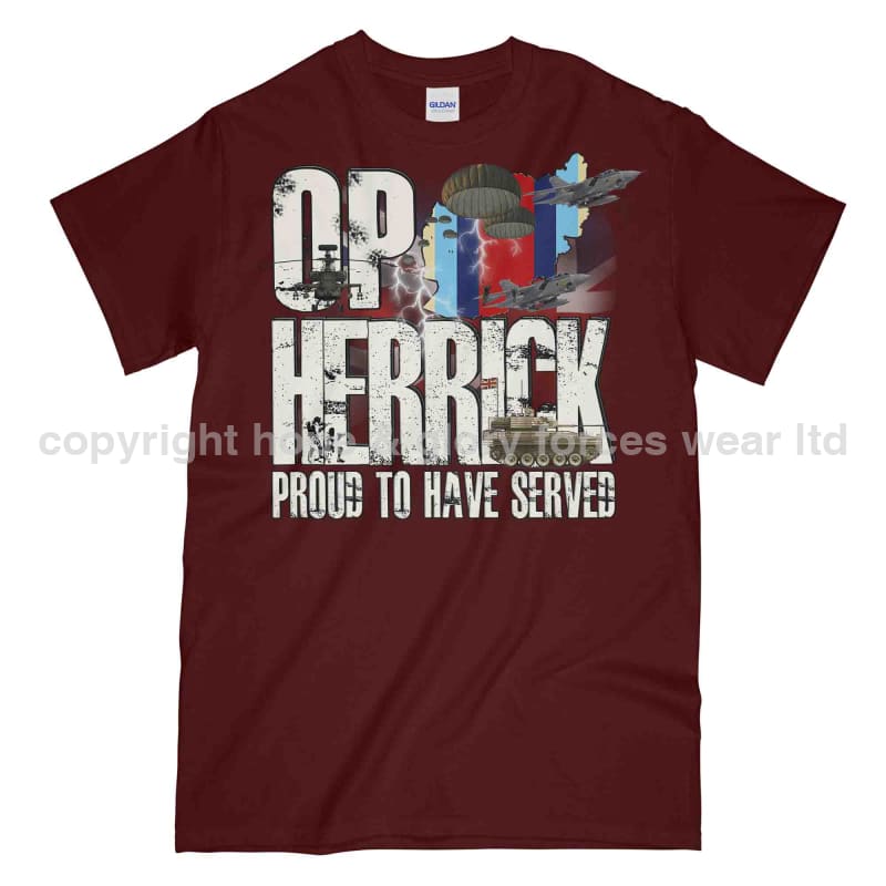 OP Herrick Afghanistan War Veteran Printed T-Shirt - Precision Military Emblems
