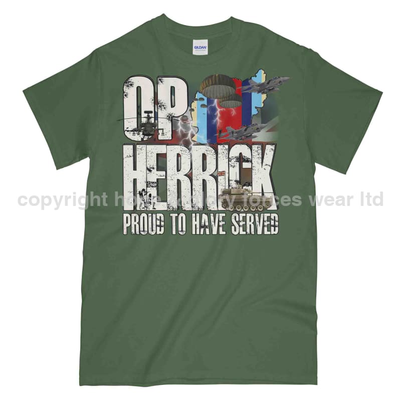 OP Herrick Afghanistan War Veteran Printed T-Shirt - Precision Military Emblems