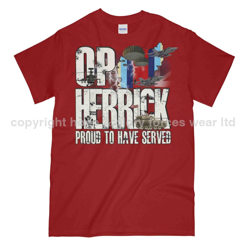 OP Herrick Afghanistan War Veteran Printed T-Shirt - Precision Military Emblems