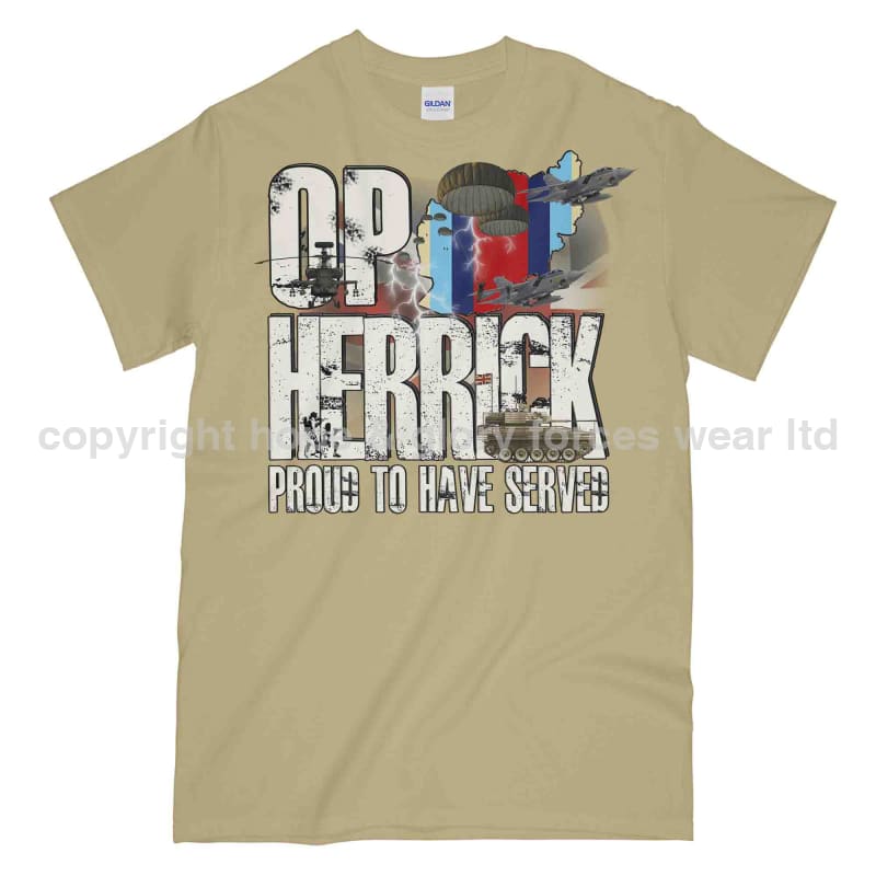 OP Herrick Afghanistan War Veteran Printed T-Shirt - Precision Military Emblems