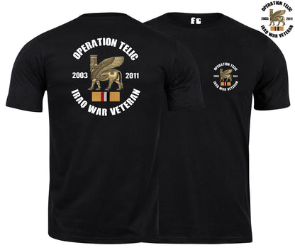 OP Telic Iraq War Veteran Double Side Printed T-Shirt - Precision Military Emblems