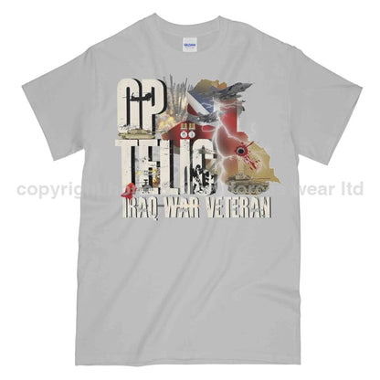 OP Telic Iraq War Veteran Printed T-Shirt - Precision Military Emblems