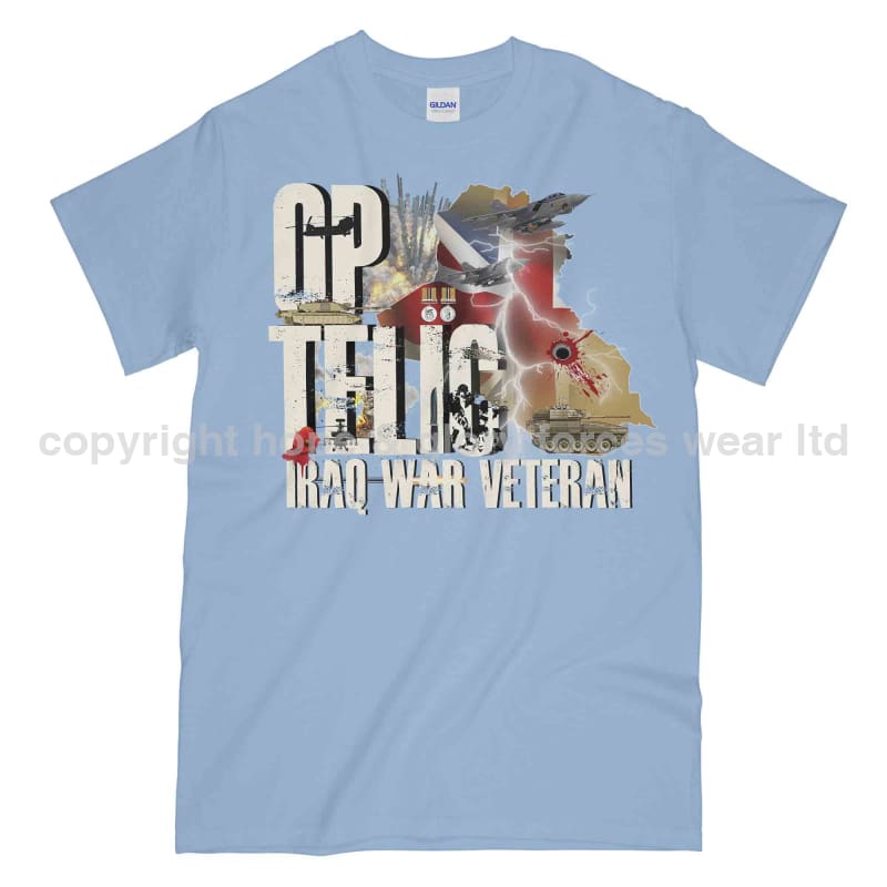OP Telic Iraq War Veteran Printed T-Shirt - Precision Military Emblems
