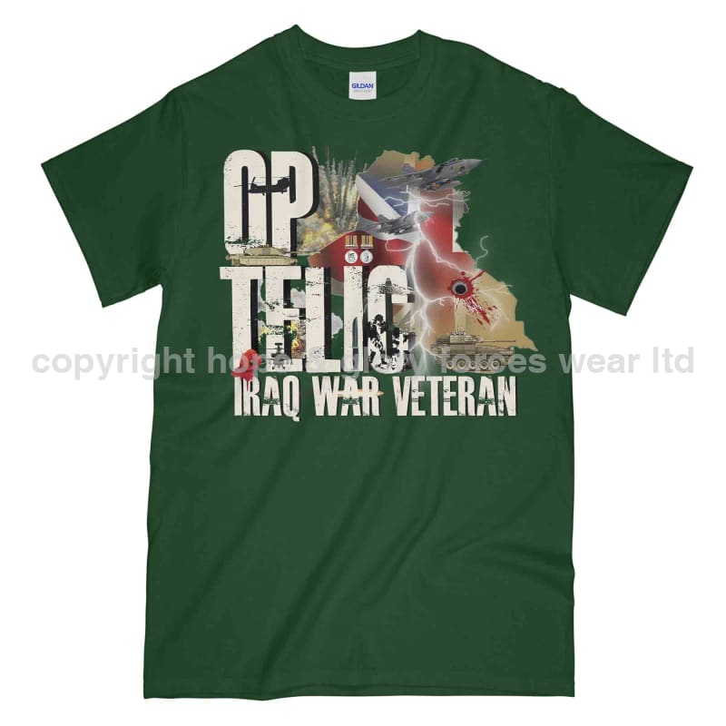 OP Telic Iraq War Veteran Printed T-Shirt - Precision Military Emblems