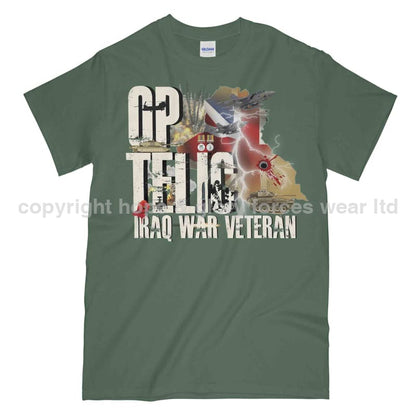 OP Telic Iraq War Veteran Printed T-Shirt - Precision Military Emblems