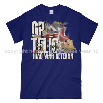 OP Telic Iraq War Veteran Printed T-Shirt - Precision Military Emblems