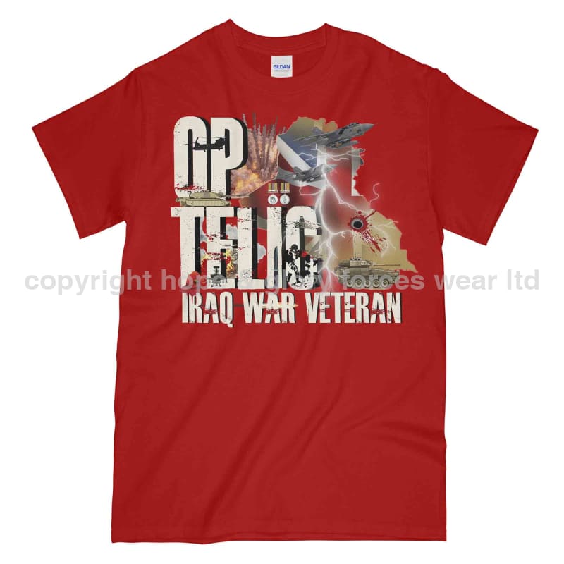 OP Telic Iraq War Veteran Printed T-Shirt - Precision Military Emblems