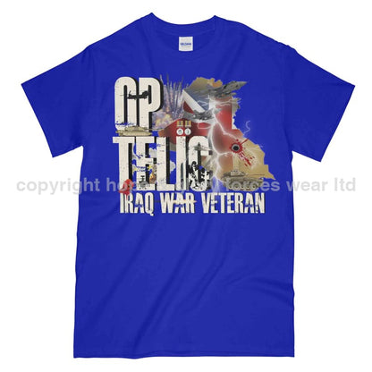 OP Telic Iraq War Veteran Printed T-Shirt - Precision Military Emblems