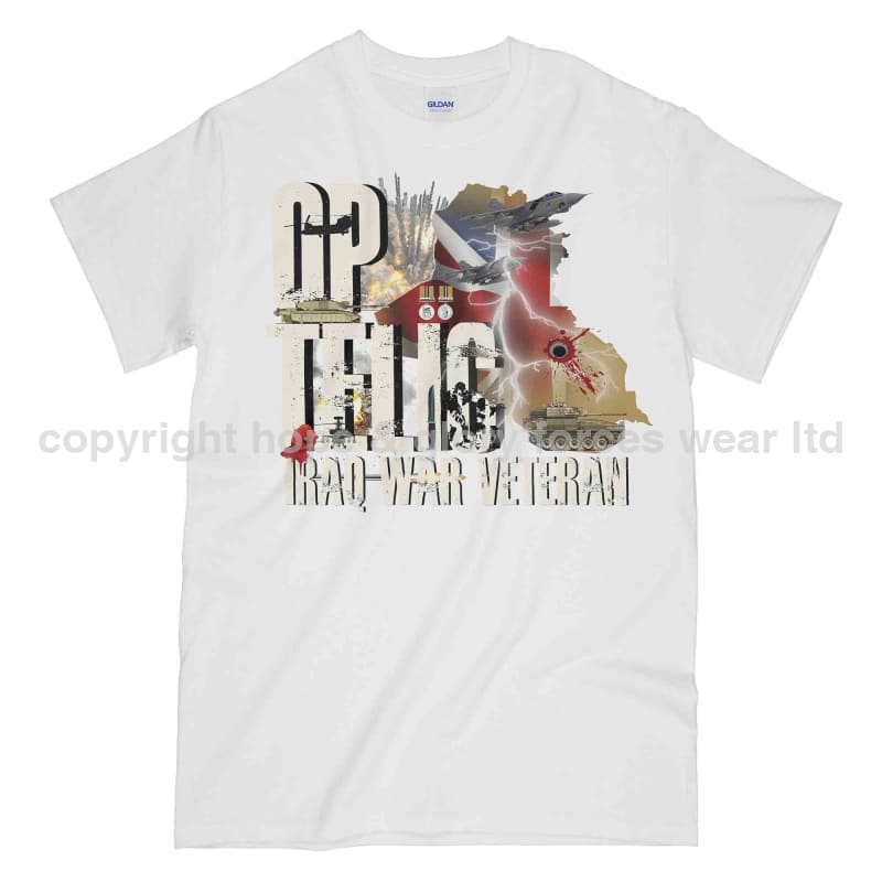 OP Telic Iraq War Veteran Printed T-Shirt - Precision Military Emblems