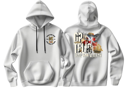 OP Telic Iraq War Zone Veteran Double Side Printed Hoodie - Precision Military Emblems